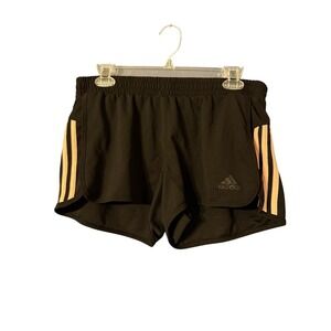 Adidas Hot Pants Womens M Black Mesh Polyester Activewear Elastic Waist Logo